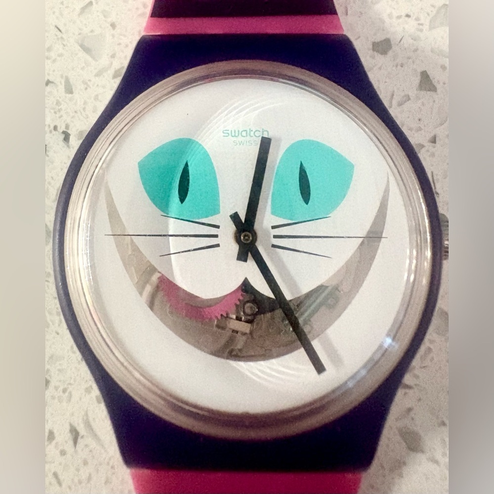 RARE!!! BRAND NEW CONDITION!!! 
Never Worn CAT ME UP Swatch Watch. - Picture 2 of 4